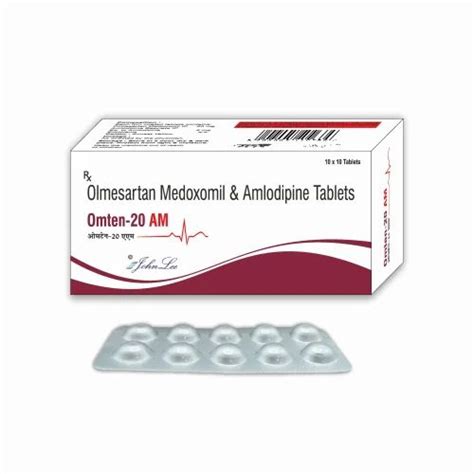 Olmesartan Medoxomil 20 Mg And Amlodipine 5 Mg Tablets At Rs 56 Stripe