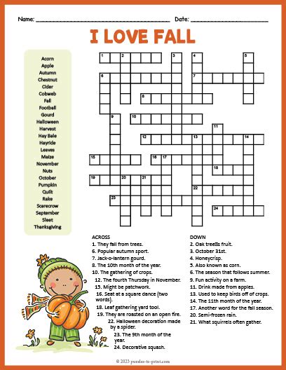 Fall Crossword