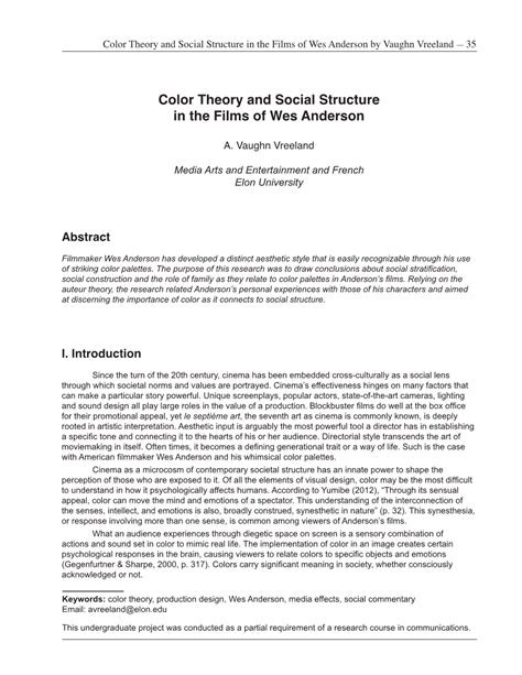 Color Theory and Social Structure in the Films of Wes Anderson by ...