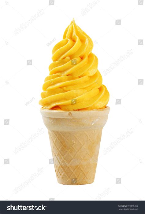 Swirl Soft Serve Ice Cream Cone Stock Photo (Edit Now) 160318256