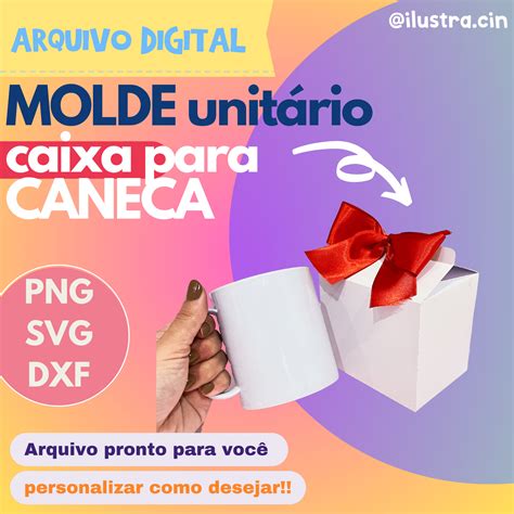 Arquivo Digital Molde Unit Rio Caixa Para Caneca Ilustra Cin