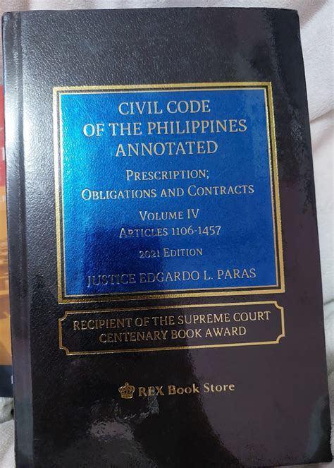 Civil Code Of The Philippines Annotated Volume IV Hobbies Toys