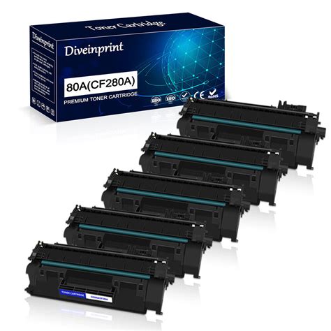 Buy Cartucho De Toner 5PK CF280A apto para HP 80A LaserJet Pro 400 ...