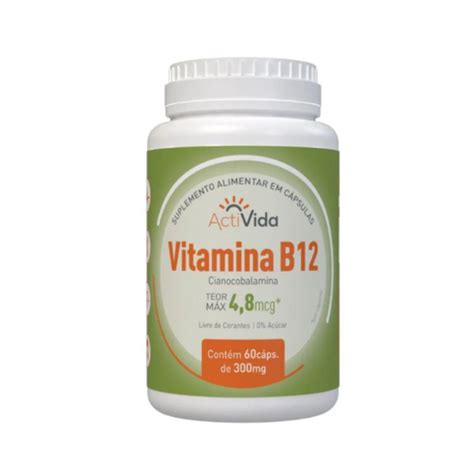 Vitamina B12 Cianocobalamina Activida Energia E Metabolismo 300mg