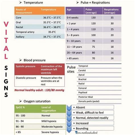 Vitals Cheat Sheet Chart R NewToEMS 40 OFF