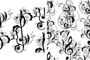 Music Notes Floral Ornament Graphic By Annartshock Creative Fabrica