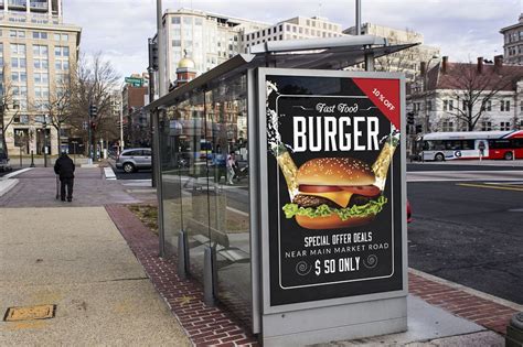 Restaurant Fast Food Bus Stop Banner