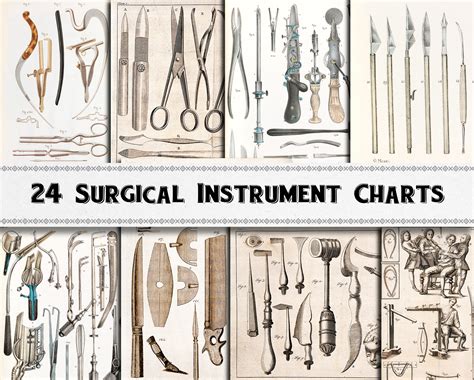 24 High Resolution Surgical Instrument Chart Images / Vintage | Etsy