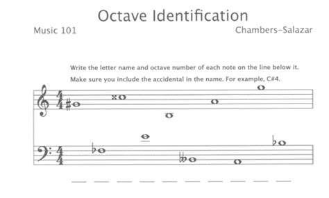 Solved Write The Letter Name And Octave Number Of Each Note