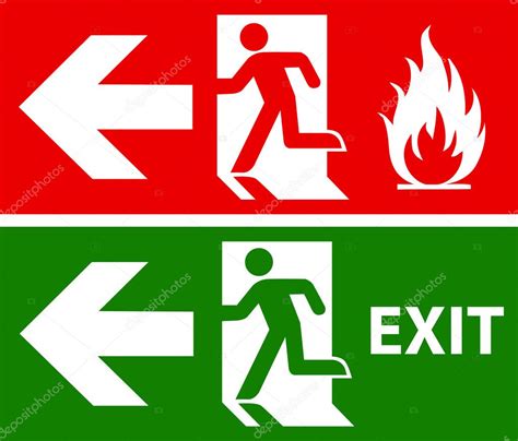 Emergency Exit Stock Vector By Pockygallery