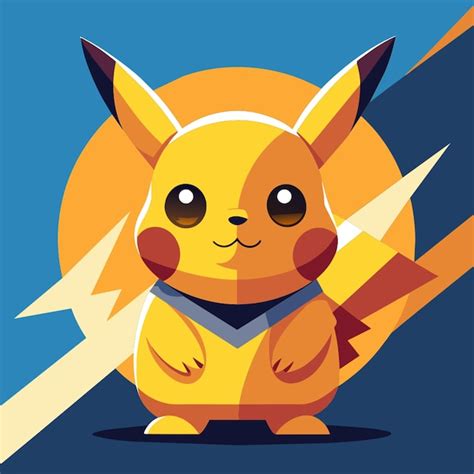 Pikachu Vector Illustration Flat 2 Vector Premium