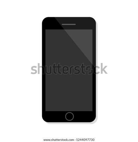 Black Mobile Phone Vector Isolated On Stock Vector Royalty Free