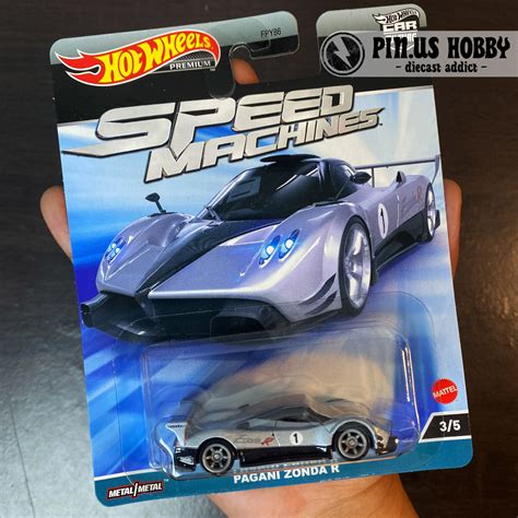 Hot Wheels Premium Pagani Zonda R Silver Abu Speed Machines Series