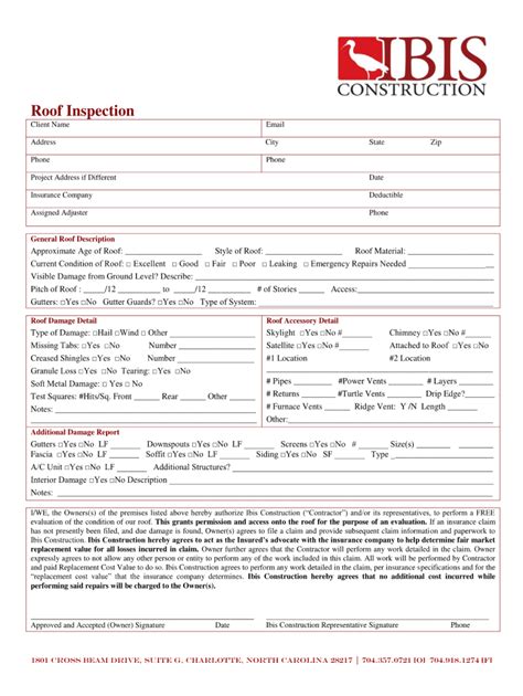 Roofing Contract Template Fill And Sign Printable Template