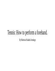 Martina Paladini Jennings Demonstrative Speech Pptx Tennis How To