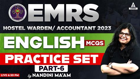 Emrs Hostel Warden Accountant Classes English Practice Set By Nandani