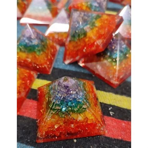 Multicolor Stone Seven Chakra Orgone Pyramid For Healing At Rs 251