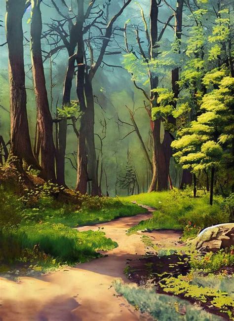 Matte Paper Vastu Painting Watercolor Forest Painting, Size: 18x24 Inch ...