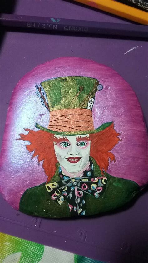 Mad Hatter Painted Rock Kindness Rocks Project Painted Rocks