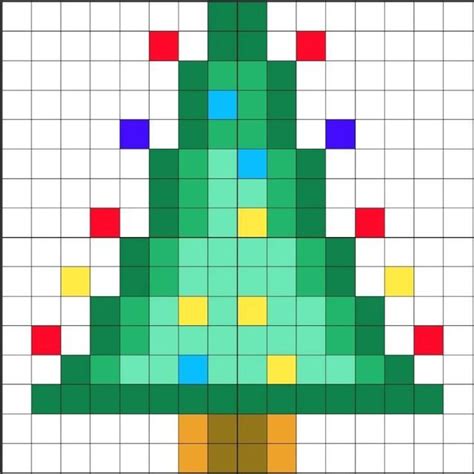 Claude Marc on Instagram Pixel Art sapin de Noël Les sapins de Noël