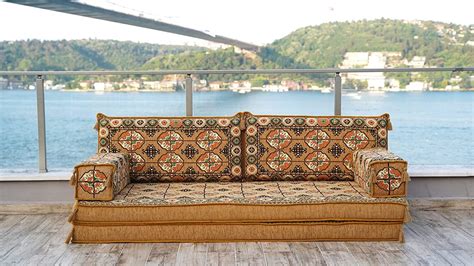 8 Thickness Gold Floor Couch Sectional Sofa Arabic