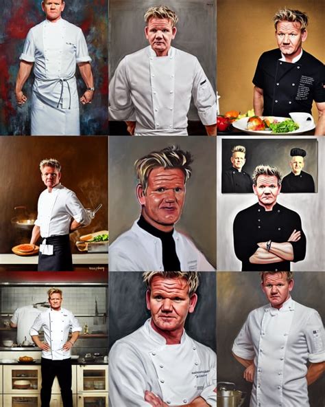 Prompthunt A Medium Full Shot Of Gordon Ramsay Wearing A Chef Uniform