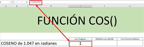 Como Calcular El Coseno De Un N Mero En Excel