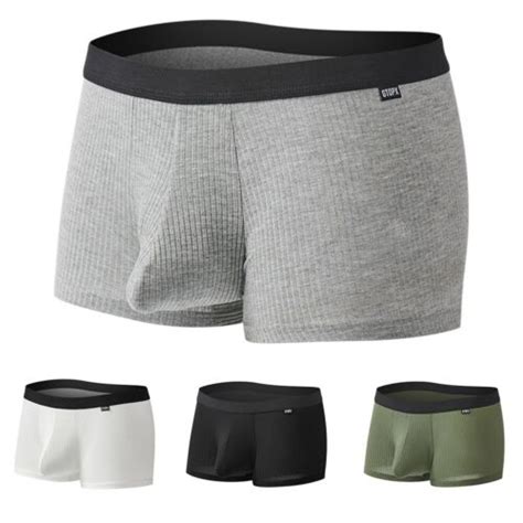 Short Boxer Slips Tendance Sous V Tements Pour Hommes Couleur Unie Gris