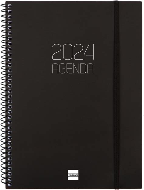 Finocam Agenda Espiral Opaque Semainier Horizontal Janvier