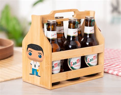 Cesta De Madeira Para Cervejas Fam Lia Funko Madeingift