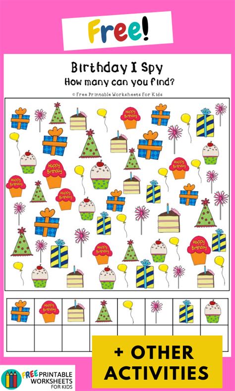 Free birthday activities pack – Artofit