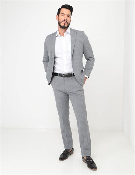 Trajes Hombre Americana Traje Príncipe De Gales Gris 44 OFF