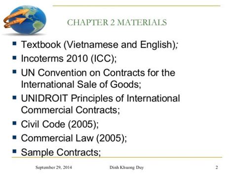 Icc International Sales Contract Template Chapter And Contracts And