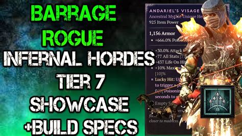 Diablo Season Infernal Hordes Tier Barrage Rogue Showcase