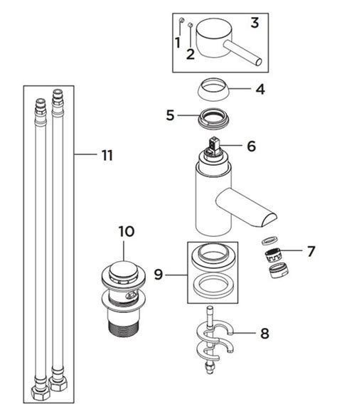 Bristan BLITZ Basin Mixer With Clicker Waste Tap Spares Bristan