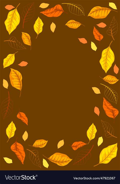 Frame with autumn leaves Royalty Free Vector Image