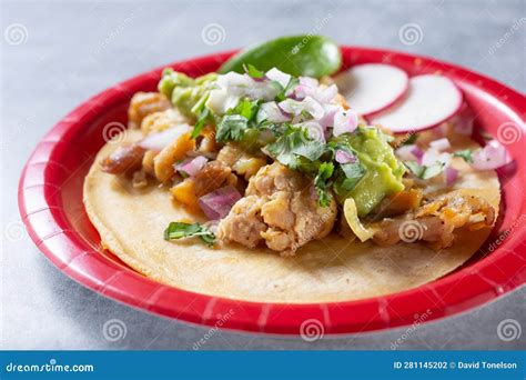 Pollo Asado Street Taco Stock Photo Image Of Setting 281145202