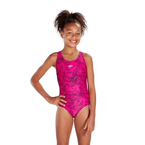 Speedo Boom Allover Splashback Girls Swimsuit