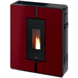 Cadel Tile 3 Plus 10 Kw Stufa A Pellet Air Plus Metallo Rosso