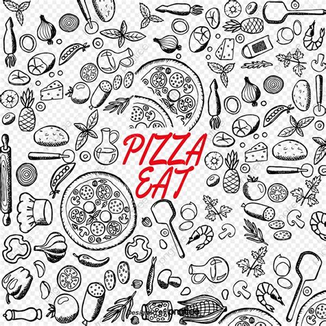 Dibujo De Pizza Fondo Vector Png Dibujos Dibujo De Pizza Antecedentes