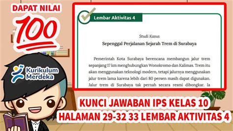 Soal And Kunci Jawaban Ilmu Pengetahuan Sosial Kelas 10 Sma Lembar Aktivitas 4 Perkembangan Trem