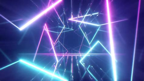 Glowing Blue-Purple Neon Lights - Stock Motion Graphics | Motion Array