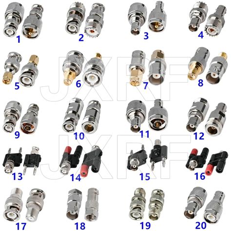 Jxrf Connector Pcs Bnc Mannelijke Vrouwelijke Om Pl So Uhf Sma