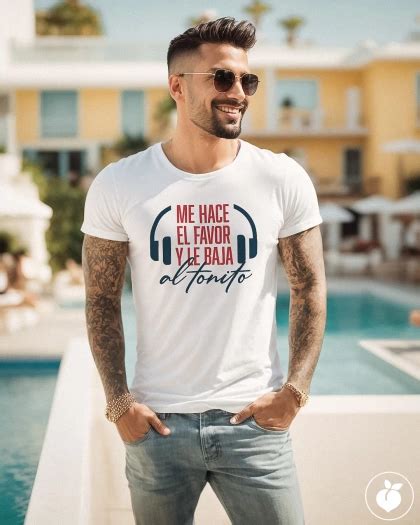 Camiseta Con Frase Negra Hombre Pa Las Que Sea White Bebas Don Durazno