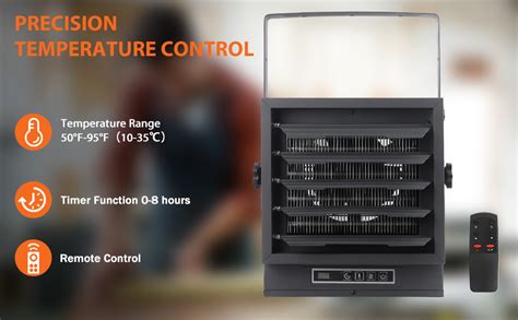 electric garage heater  shop heater fan forced ceiling