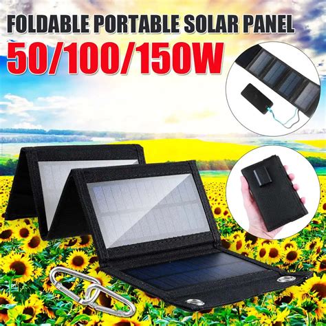 150W Faltbare Solar Panel 5V USB Flexible Kleine Wasserdicht Faltung