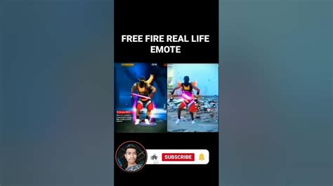 Free Fire Emote Vs 🔥real Life Emote🥵 Shorts Ytshorts Freefire Youtube