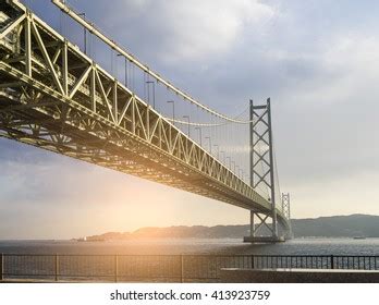 Akashi Kaikyo Bridge Worlds Longest Suspension Stock Photo 413923759