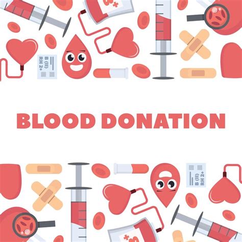 Premium Vector Blood Donation Background Health Blood Donor Day