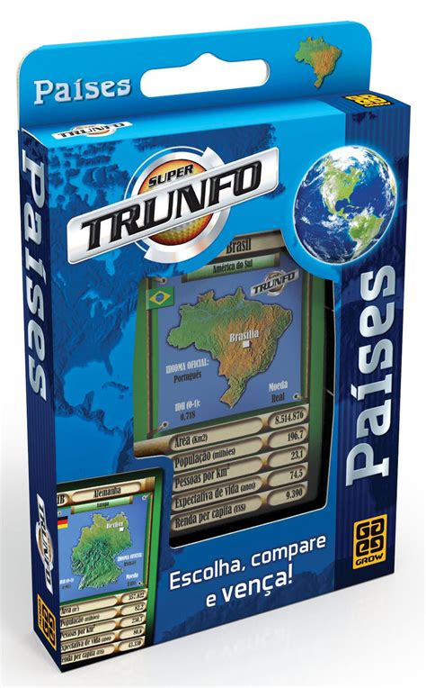 Jogo De Cartas Super Trunfo Pa Ses Grow Broker Corporativo